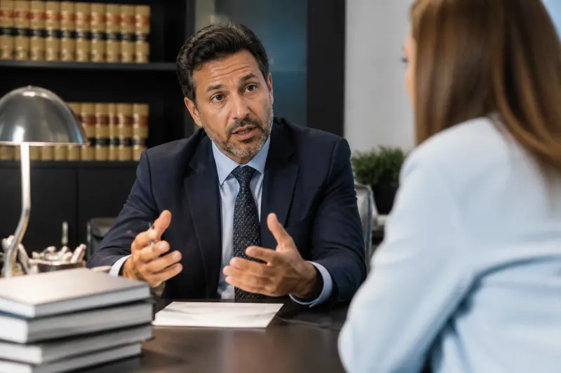 An immigration lawyer discussing the legal implications of Synetal Solutions' actions.