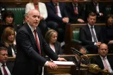 Chancellor John Healey presenting the Budget