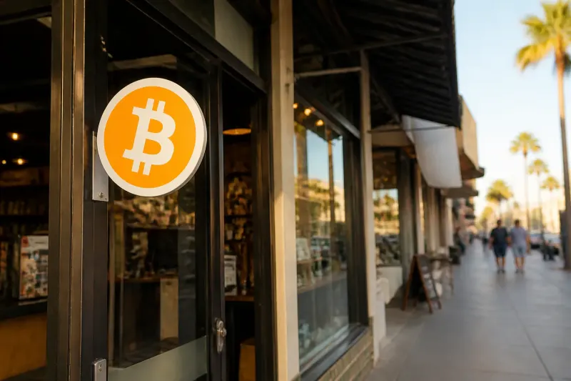 A collage of various Arizona businesses that accept Bitcoin payments.