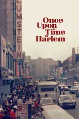 Once Upon a Time in Harlem (2026) movie poster featuring archival imagery of Harlem Renaissance figures at a 1972 gathering