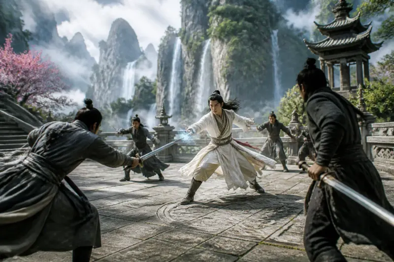 A captivating combat scene from Phantom Blade Zero showcasing the dynamic action and martial arts style.