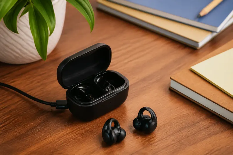 Image showing the Sennheiser Accentum Clip charging case