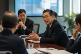 Central bank officials discussing the role of digital currencies