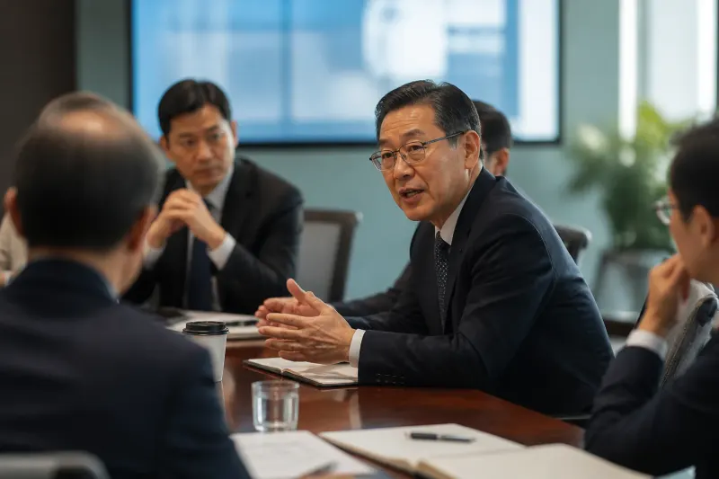 Central bank officials discussing the role of digital currencies